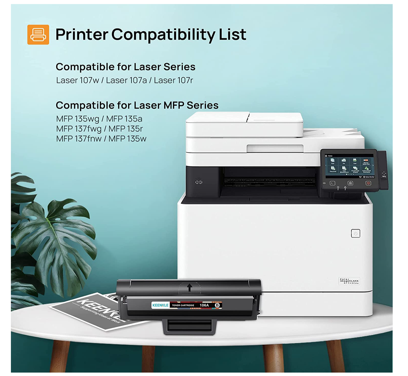 Cool Toner 106A W1106A Compatible Toner Cartridge Replacement for HP box of 2