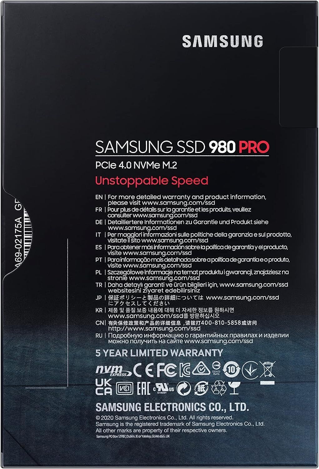 Samsung 980 PRO 1TB Internal NVMe SSD (MZ-V8P1T0BW)