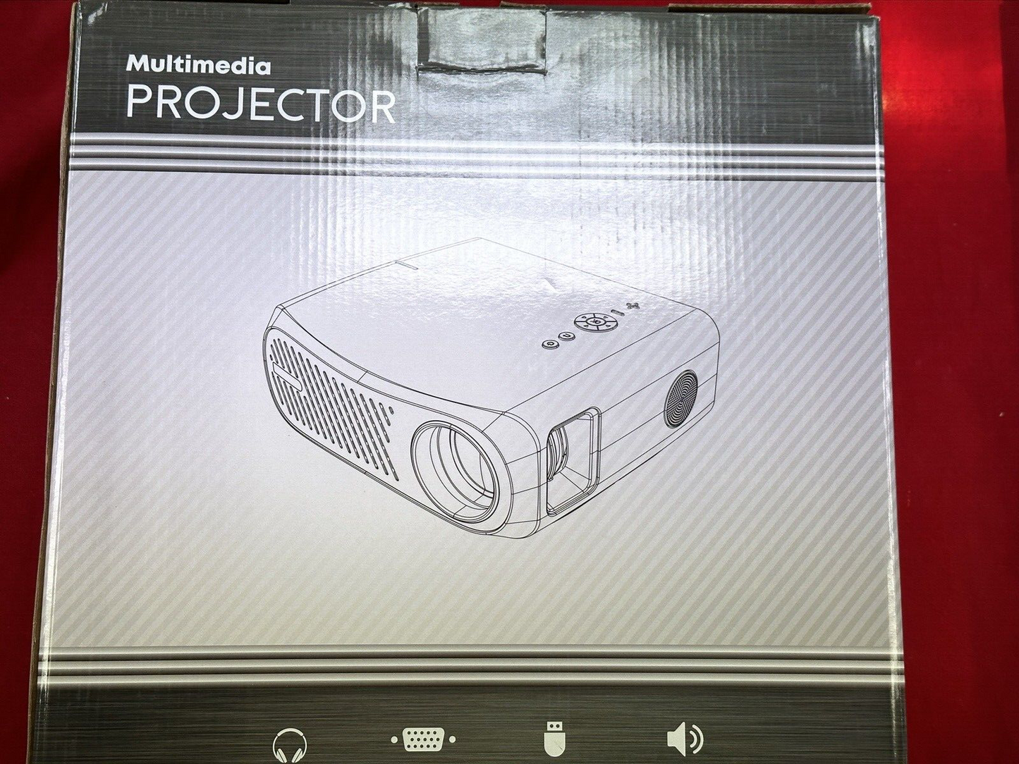 Full HD 1080P Android Projector WIFI Beutooth Game Home Cinema Backyard HDMI LED