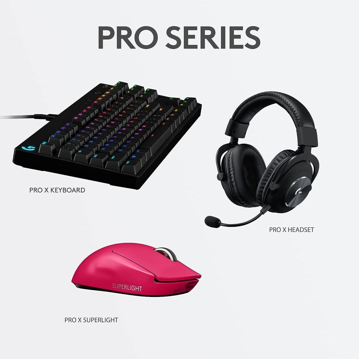 Logitech G PRO SUPERLIGHT Wireless Gaming Mouse, Ultra Lightweight 63 Magenta