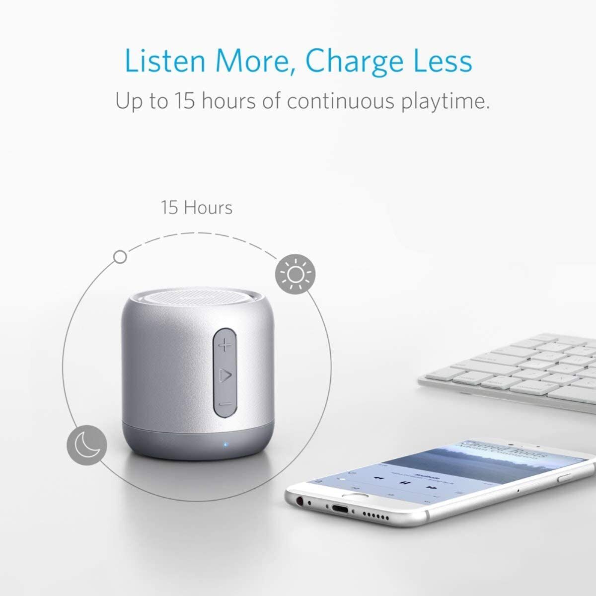 Anker A31011A1 SoundCore Mini Portable Wireless Speaker US Grey