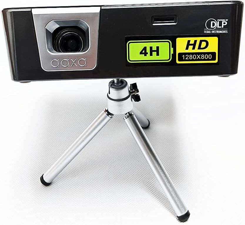 AAXA P6X 1000 Lumen Battery Projector, 4 Hour Battery, Portable Mini Projector