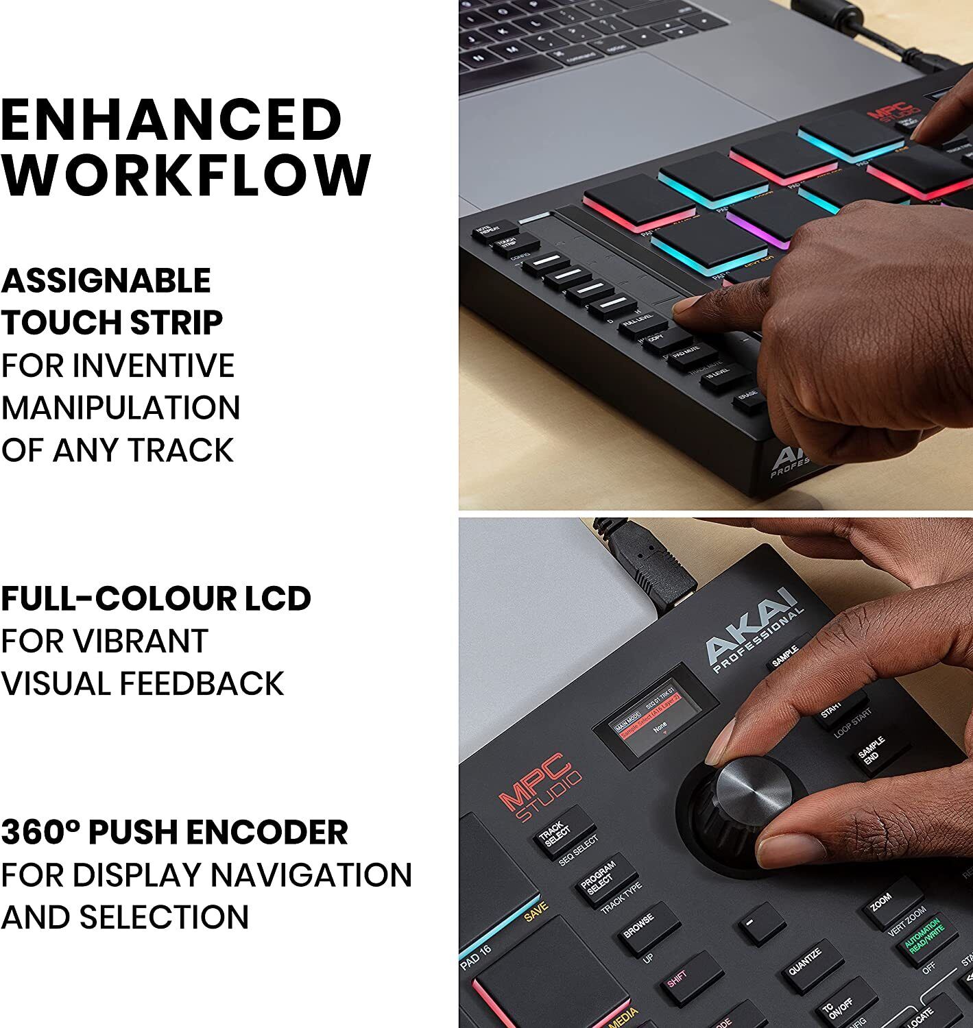 Akai Professional MPC Studio - MIDI Controller Beat Maker with 16 velocity sensi