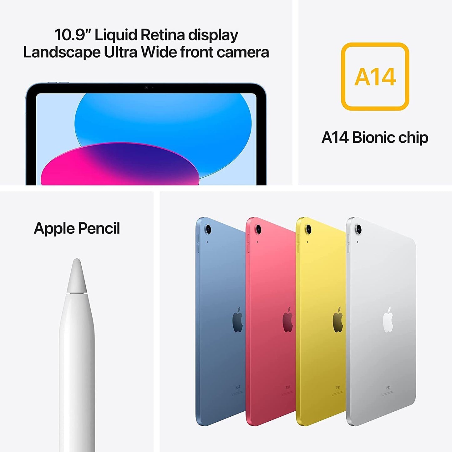2022 Apple 10.9-inch iPad (Wi-Fi, 64GB) - Blue (10th generation)