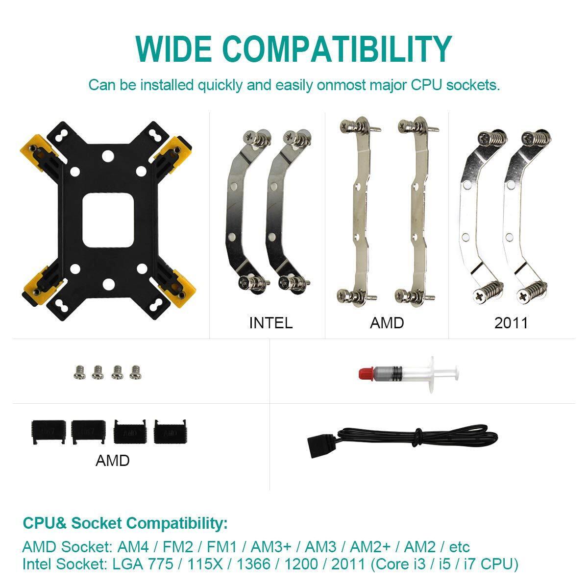 GOLDEN FIELD Wind Walker A-RGB CPU Cooler 4 HEATPIPES
