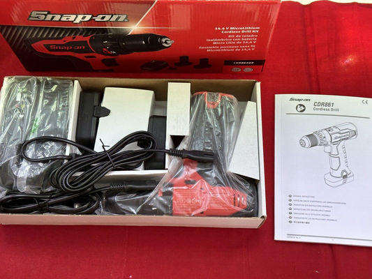 snap-on 14.4 V 3/8" MicroLithium Cordless Drill Kit (Red)