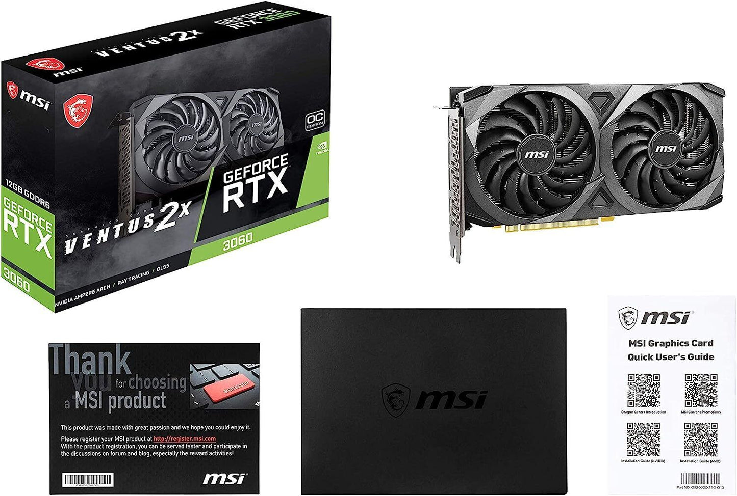 MSI GeForce RTX 3060 VENTUS 2X 12G OC Gaming Graphics Card