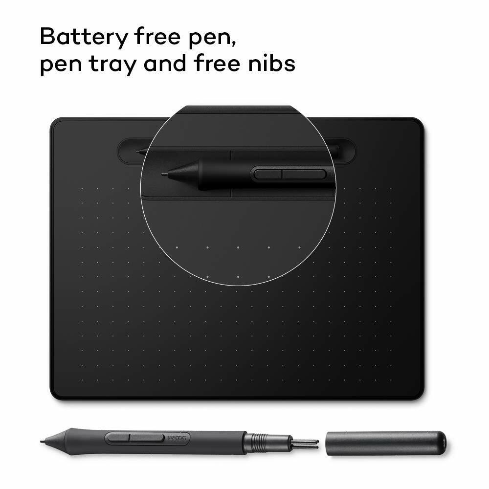Wacom Intuos CTL-6100WL Medium Bluetooth Graphics Pen Tablet - Black