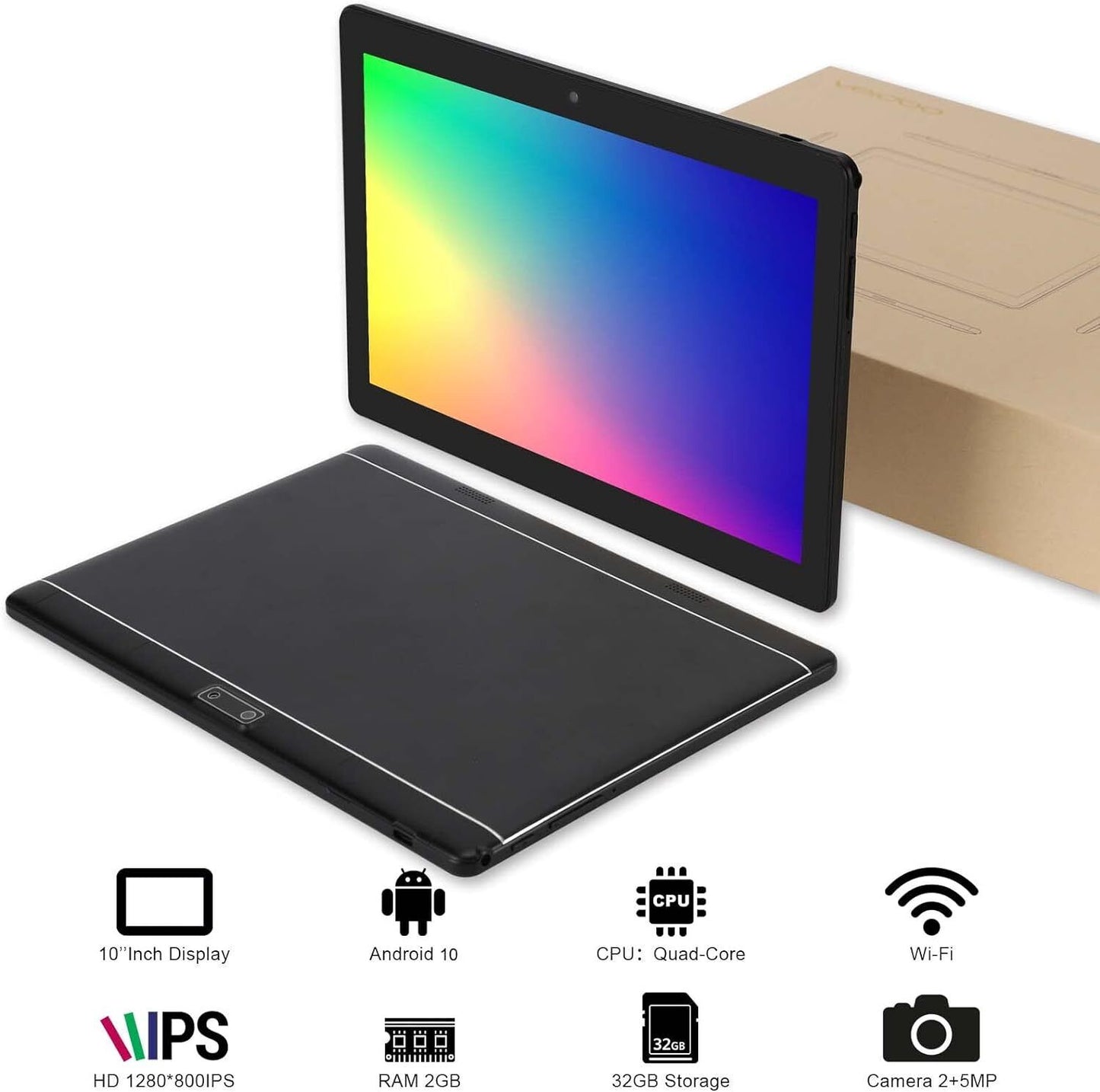Veidoo Android Tablet 10 inch, 2 GB RAM 32 GB Tablets 10.1 IPS Touch Screen Quad