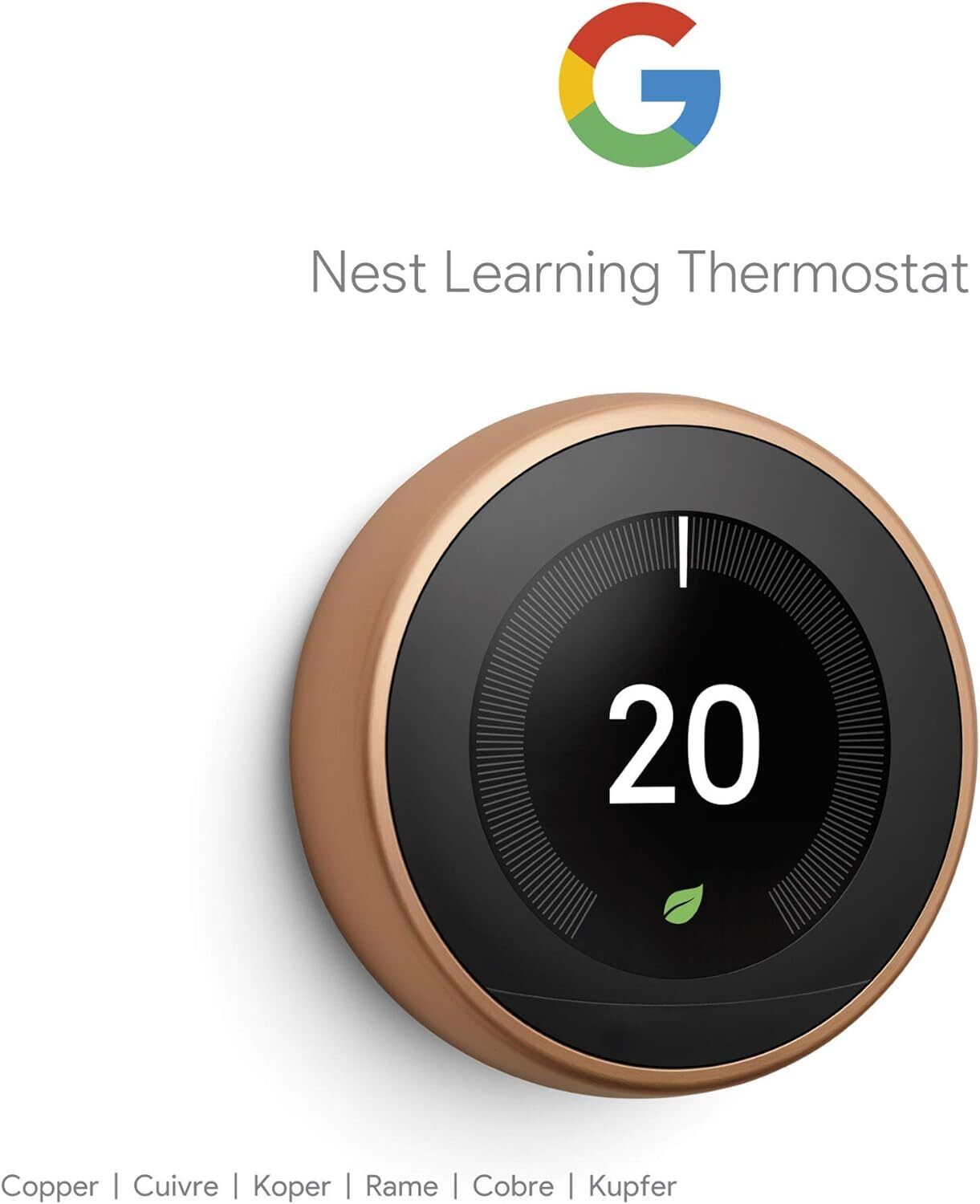 Google Nest T3031EX 3rd Gen. Thermostat - Copper
