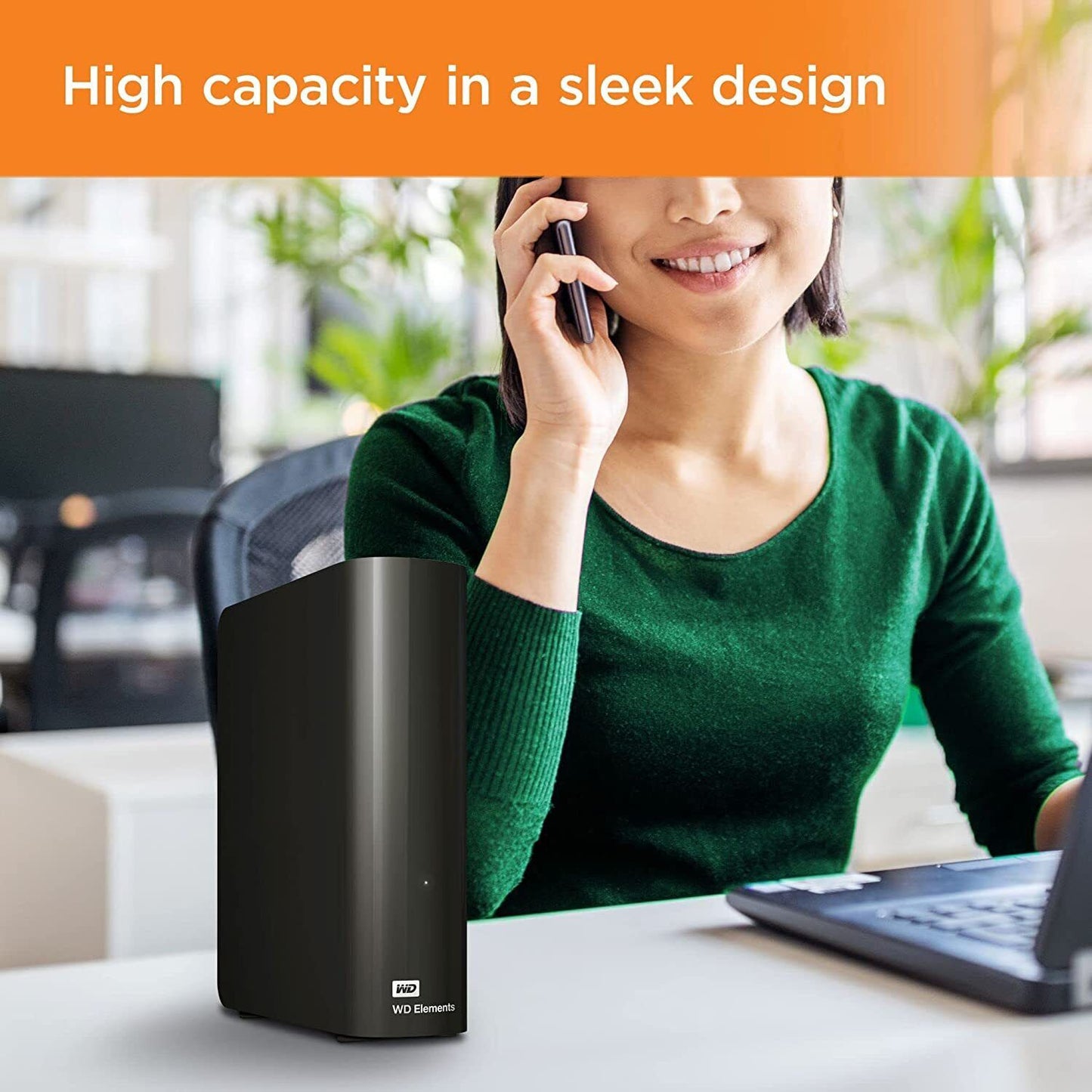 WD 18TB Elements Desktop External Hard Drive - USB 3.0, Black