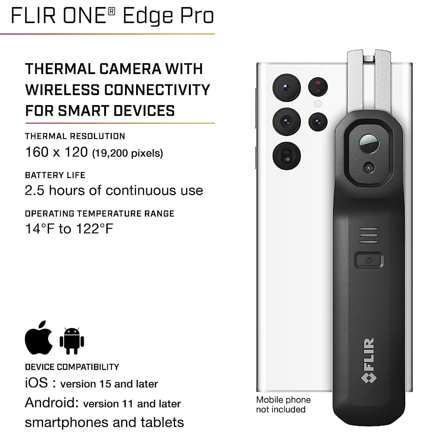 Teledyne FLIR One Edge Pro Wireless Thermal Camera – iOS & Android