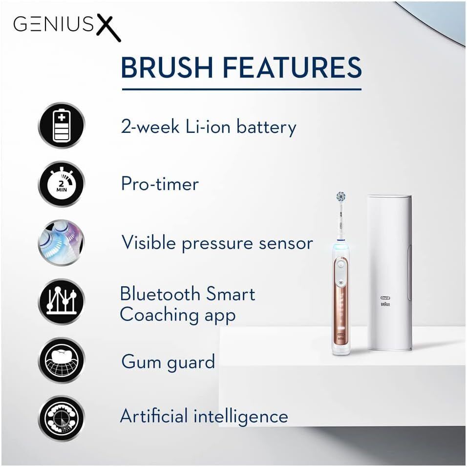 Oral-B Genius X with Artificial Intelligence Rose Gold Electric Toothbrush