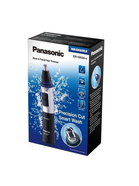 Panasonic Wet & Dry Nose and Ear Trimmer with Vortex Cleaning System ER-GN30