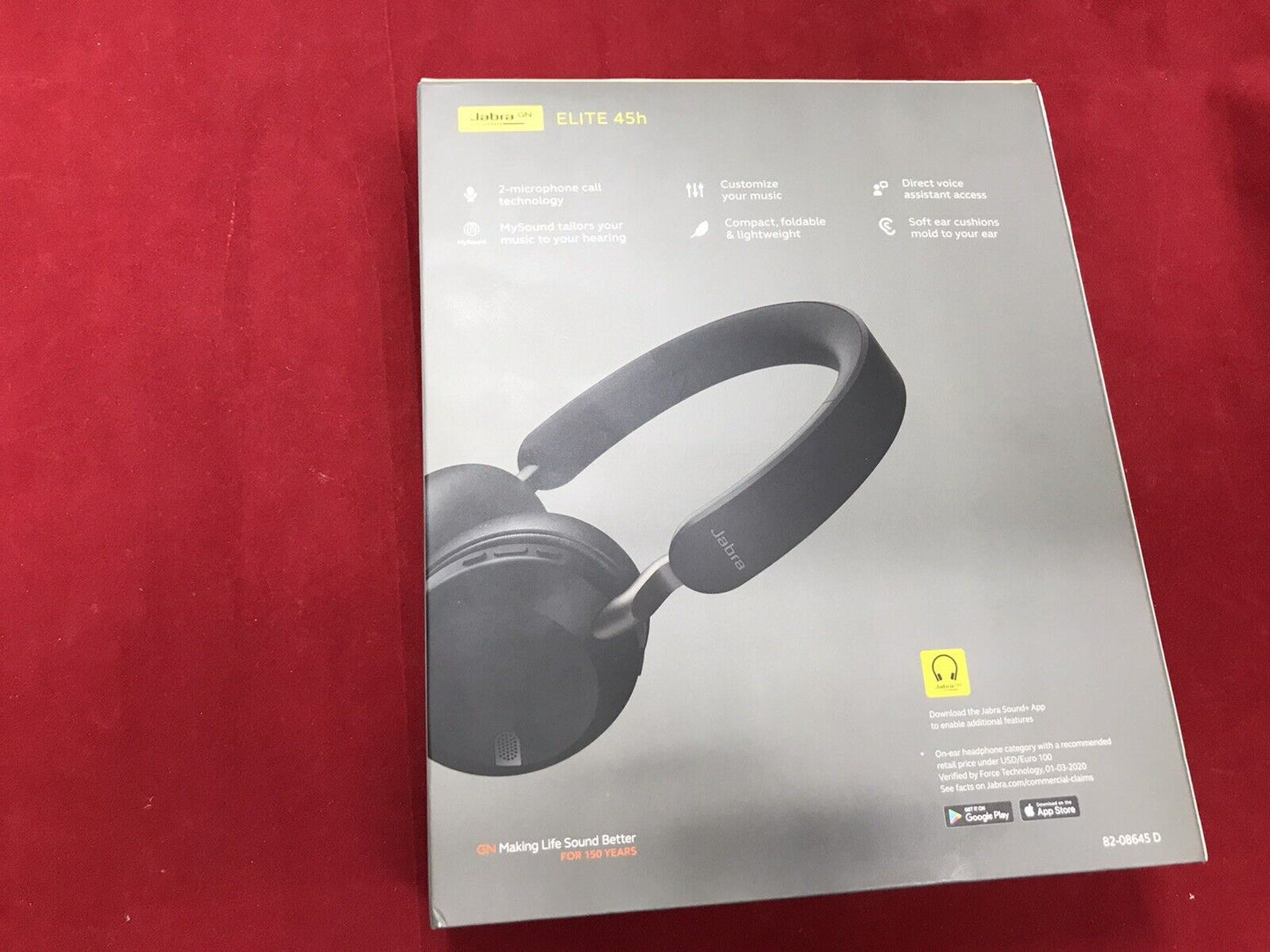Jabra Elite 45h Wireless On-Ear Headset - Titanium Black