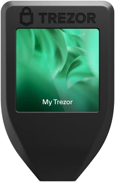 Trezor Model T - Advanced Crypto Hardware Wallet with LCD Touchscreen, Secure Bi