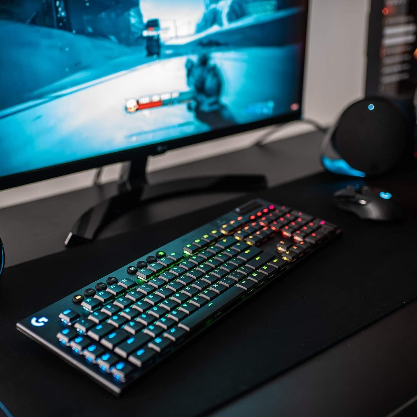Logitech G915 Wireless RGB Tactical Gaming Keyboard - Black