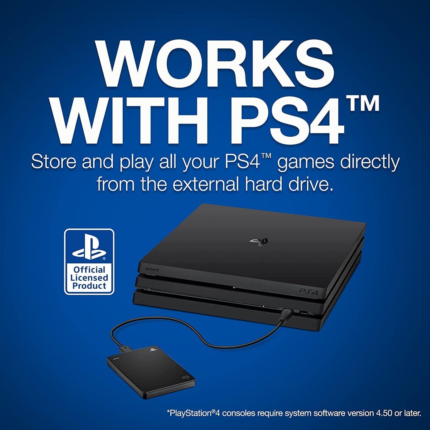 Seagate Game Drive for PS4 and PS5, 2TB, Portable External Hard Drive