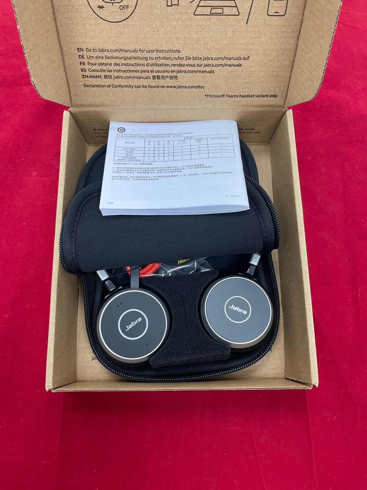 Jabra Evolve 65 MS Duo Bluetooth Headset - Black/Silver