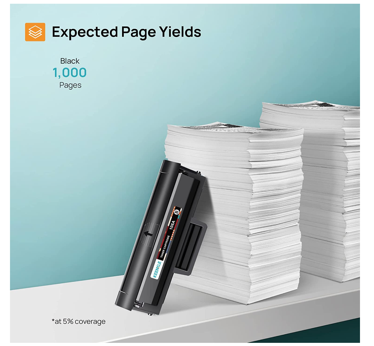 Cool Toner 106A W1106A Compatible Toner Cartridge Replacement for HP box of 2