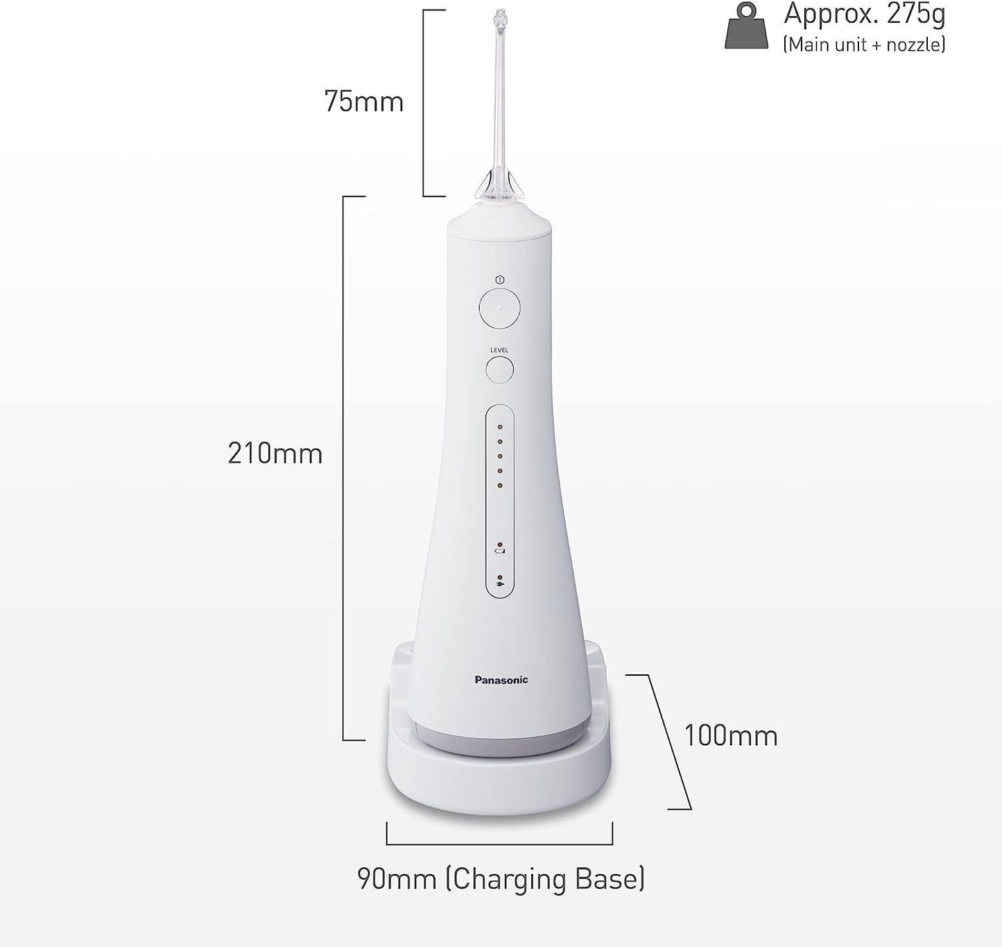 Panasonic EW1511W511 Advanced Water Flosser Cordless with 5 Pressure Settings