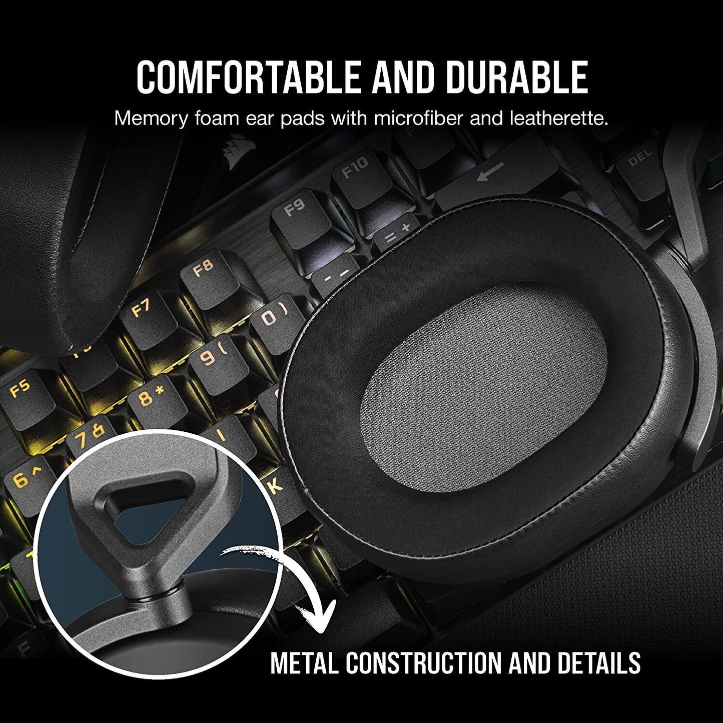 Corsair HS65 SURROUND Gaming Headset - Carbon