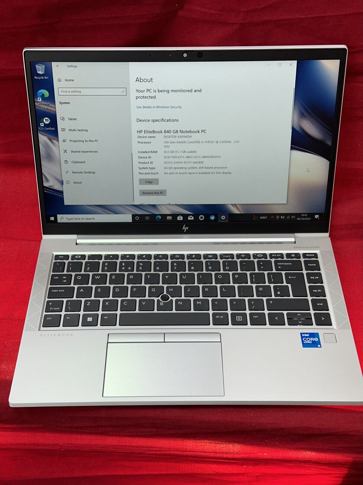 HP EliteBook 840 G8 Notebook PC, i5-1147G7, 16GB RAM, 256GB SSD - Silver