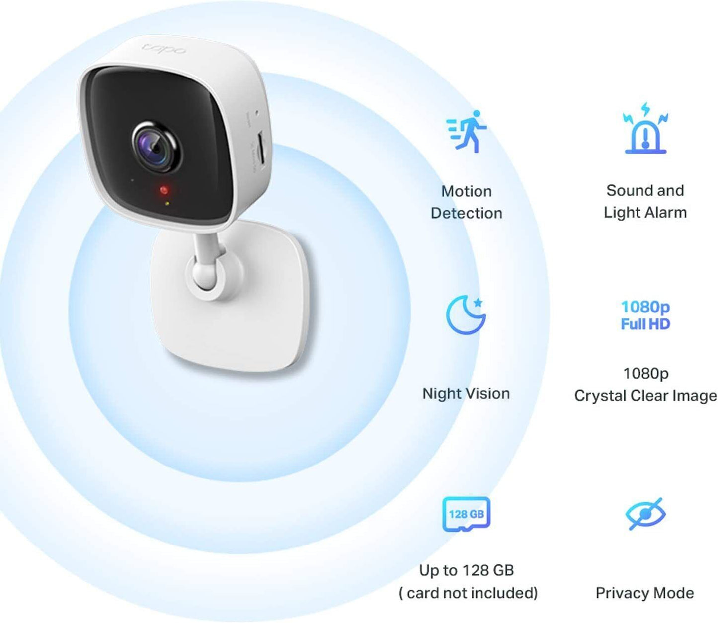 TP-Link Tapo Mini Smart Security Camera, Indoor CCTV, Works with Alexa & Google