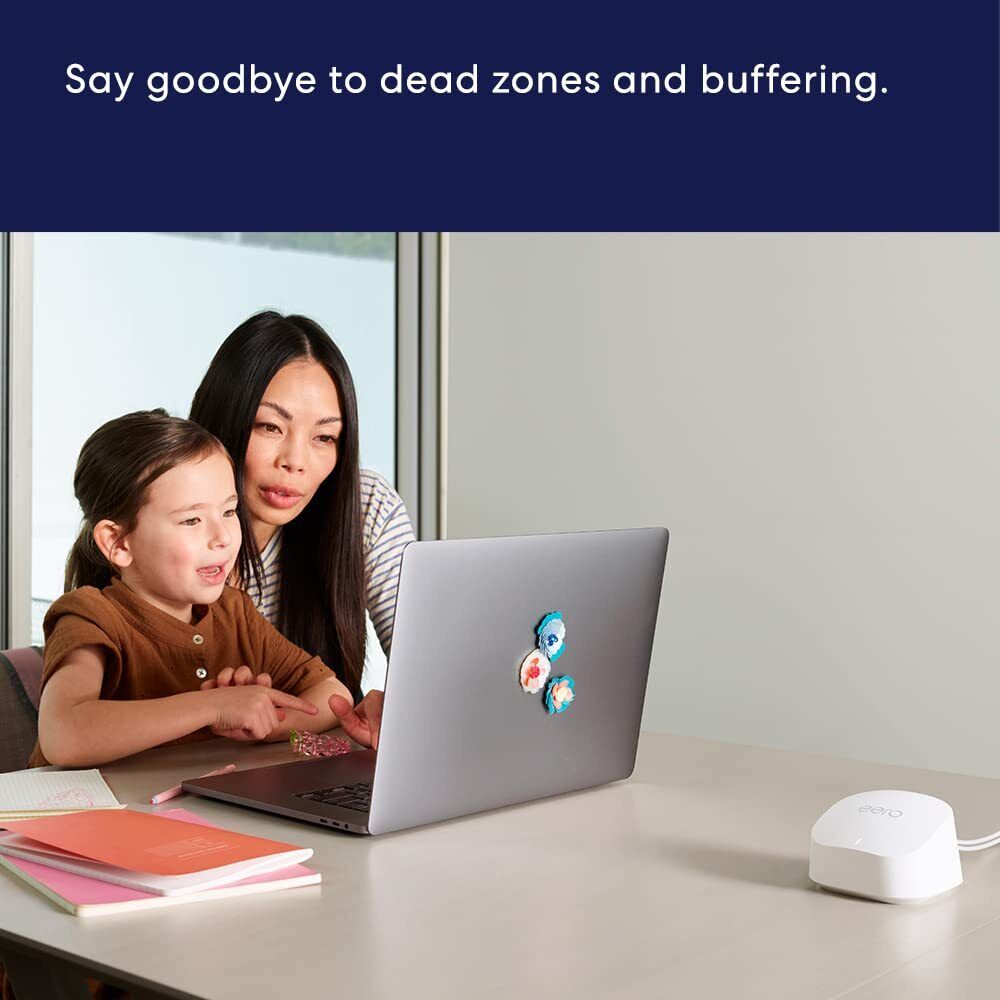 Amazon eero 6+ mesh Wi-Fi 6 router system | built-in Zigbee smart home hub |