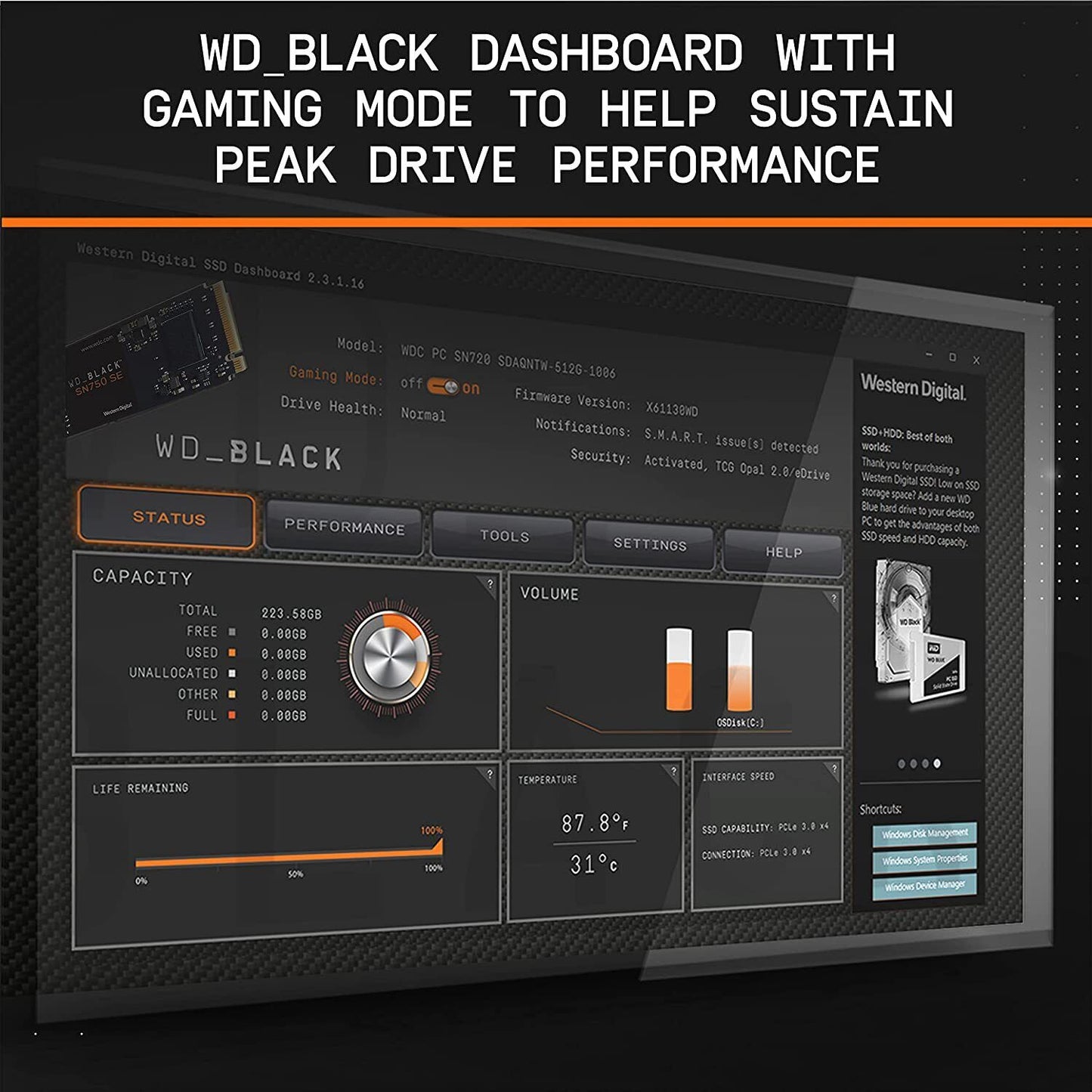WD_BLACK SN750 SE 1TB M.2 NVMe Internal SSD (WDS100T1B0E-00B3V0)
