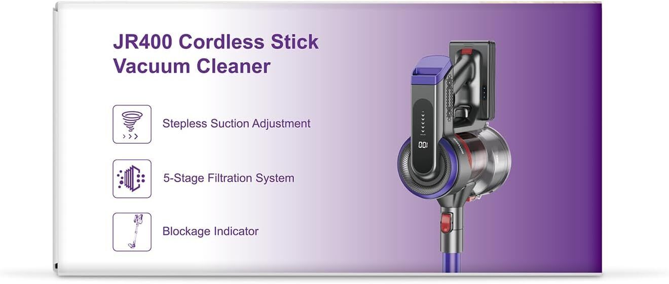 BuTure Cordless Vacuum, 33 Kpa Powerful Stick Vacuum with Rechargeable Battery