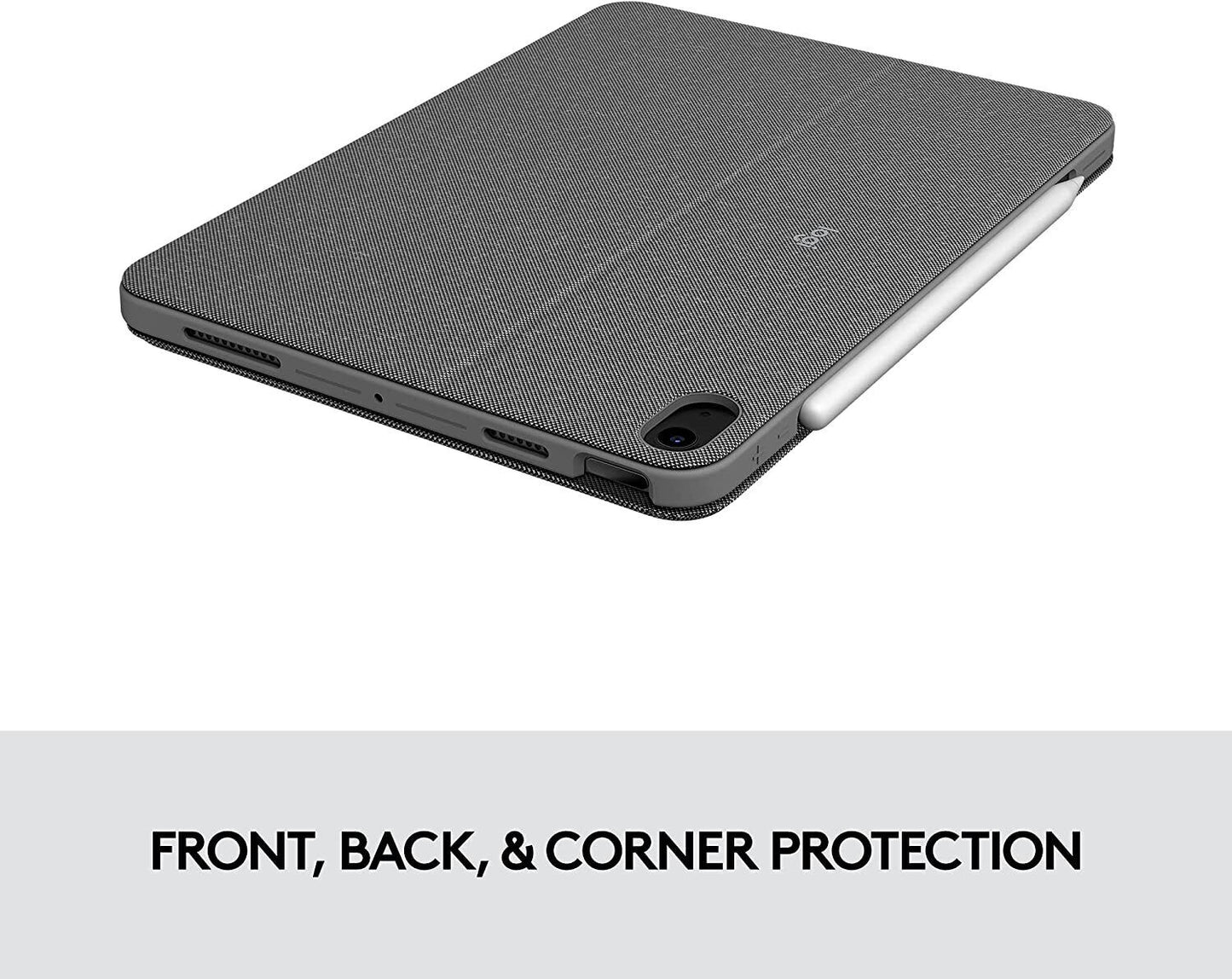 Logitech Combo Touch iPad Air (4th, 5th gen - 2020, 2022) Keyboard Case Grey .