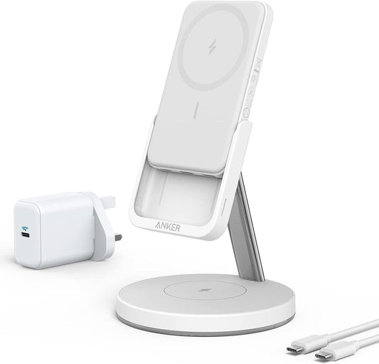 Anker Wireless Charger (MagGo), 633 2-in-1 Wireless Charging Station, Detachable