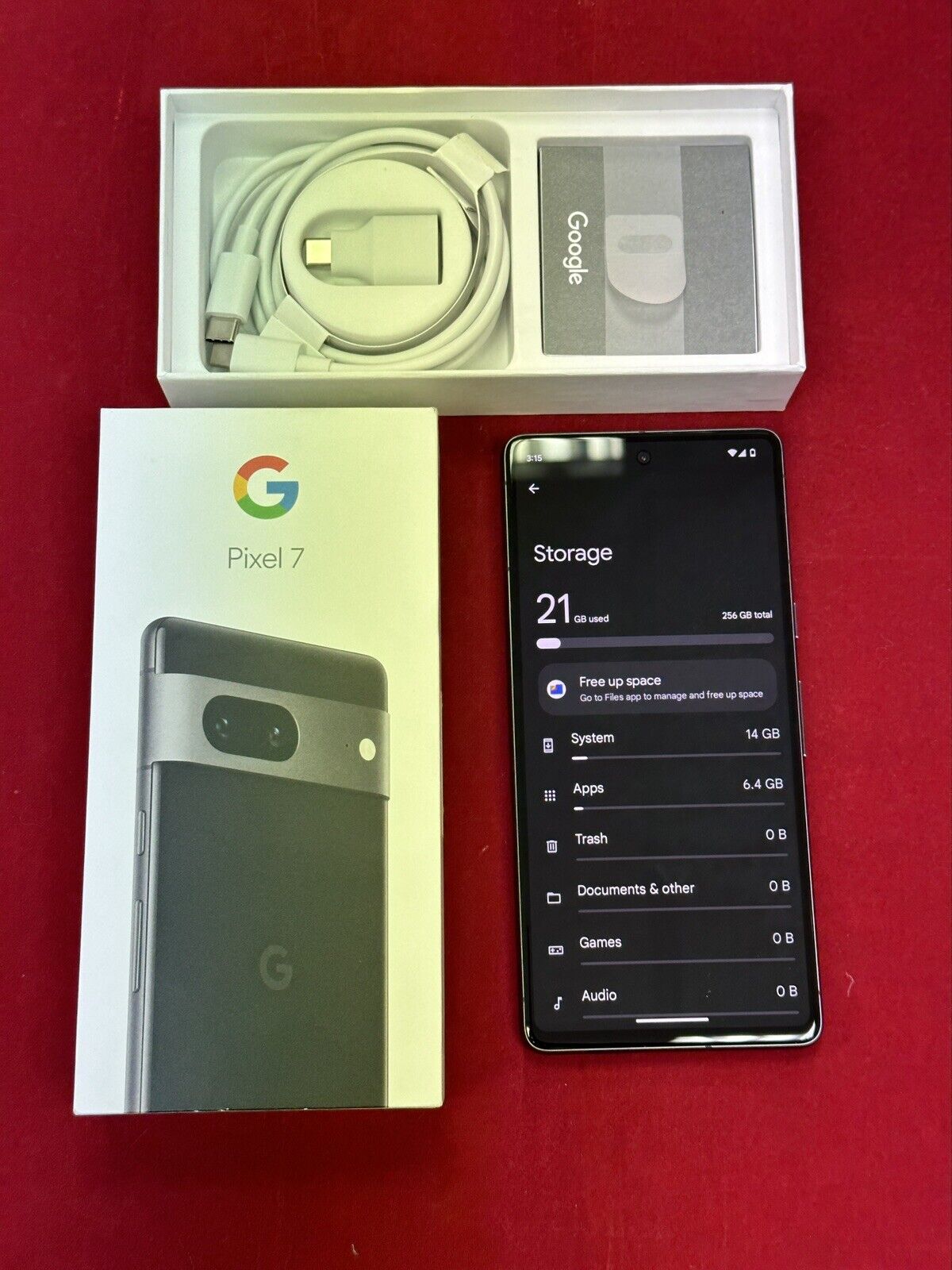 Google Pixel 7 GVU6C - 256GB - Obsidian (Unlocked)