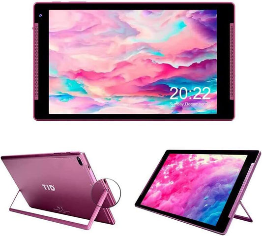 TJD 10.1 inch Tablet, Android Tablets with Stand, 2GB RAM 64GB ROM - Pink