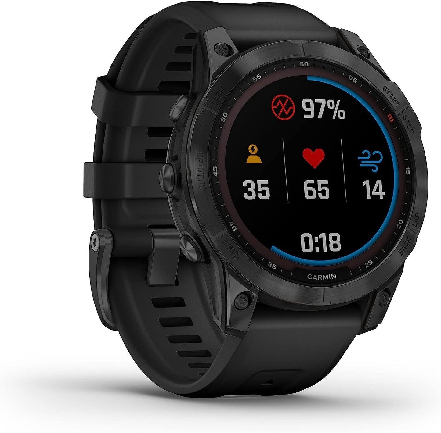 Garmin fēnix 7 Solar Multisport GPS Watch, Black with Silicone Band