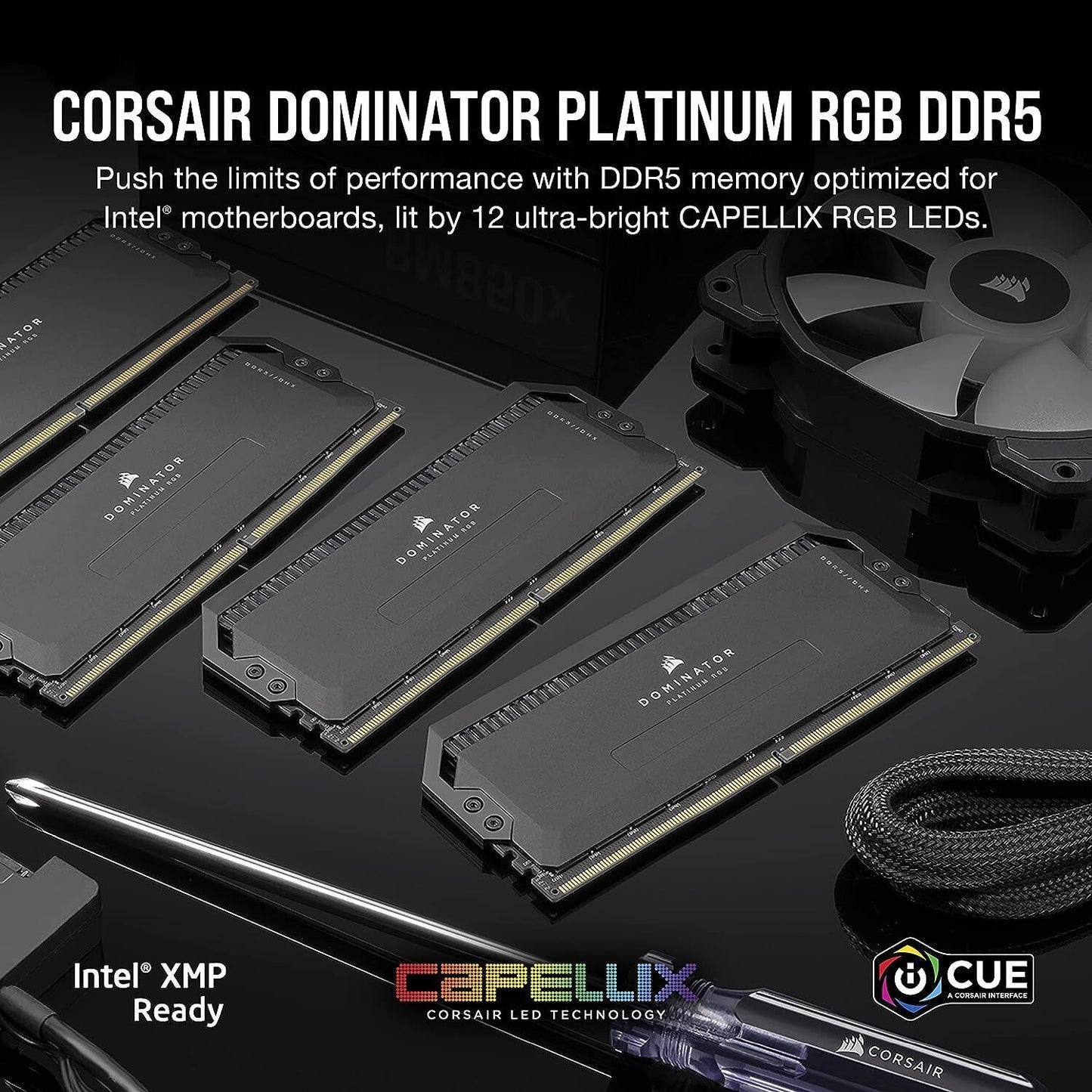 32GB (2x16GB) Corsair DDR5 Dominator Platinum RGB, PC4-48000 (6000), Non-ECC Unb