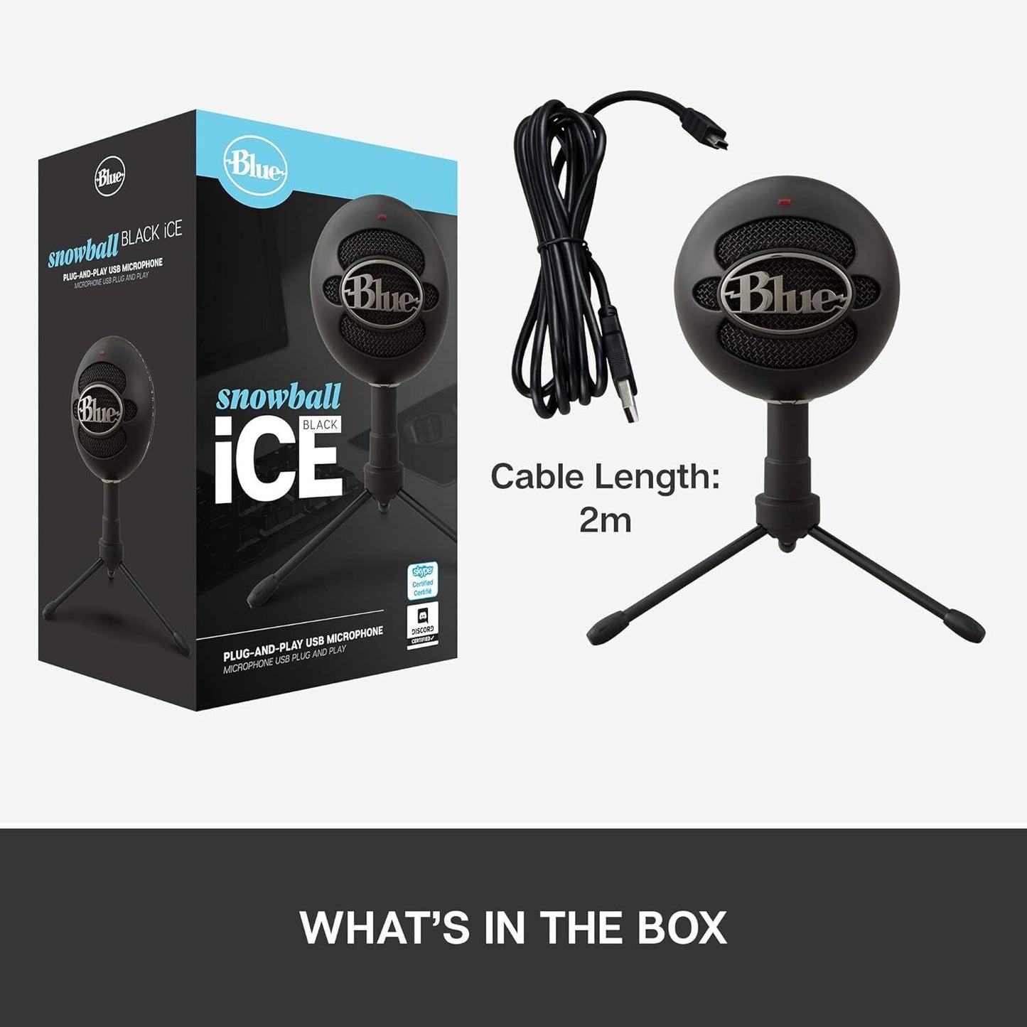 Blue Microphones 988000067 Snowball Ice USB Mic for Recording and Streaming