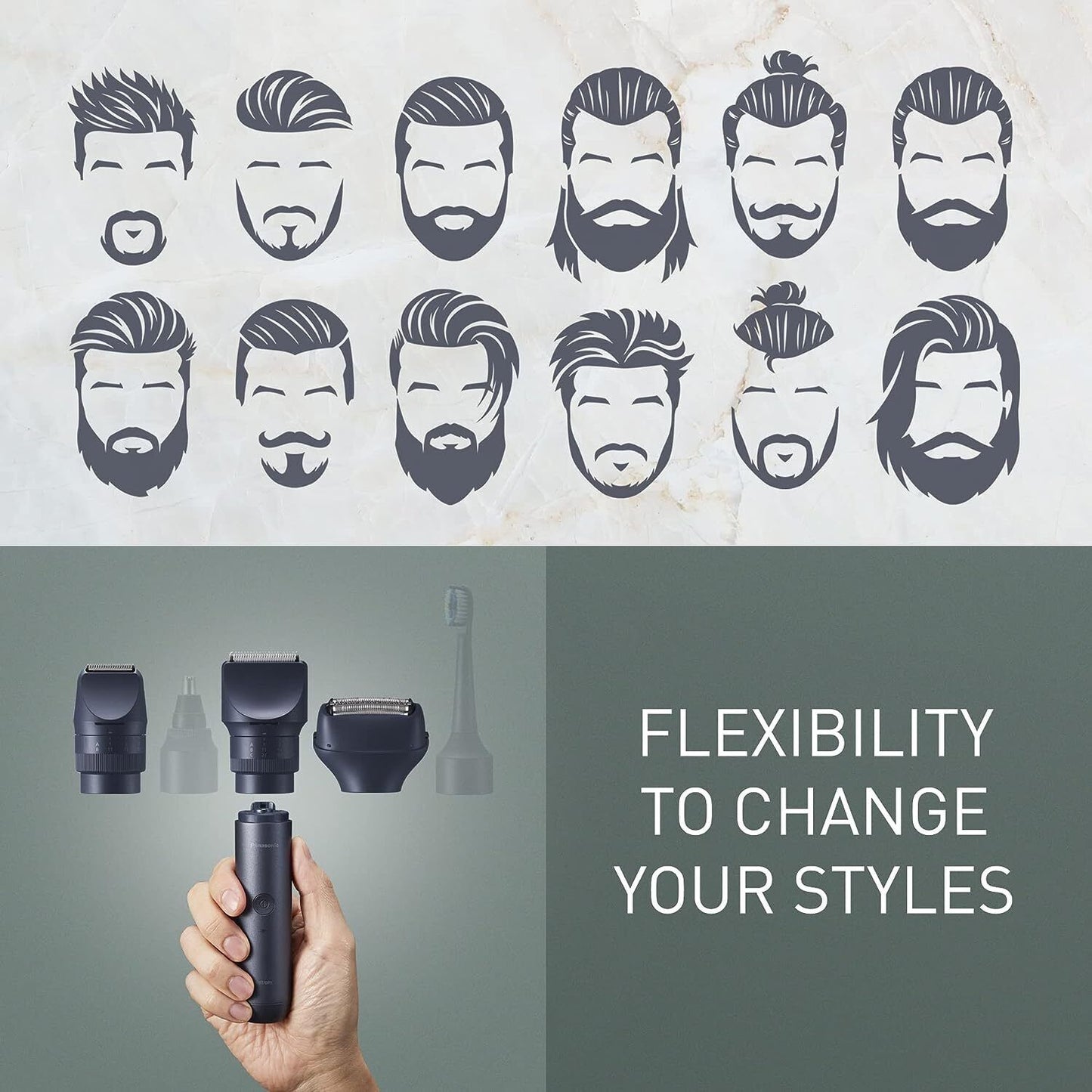 Panasonic ER-CKN1, MULTISHAPE Modular Personal Care System, Waterproof Beard and