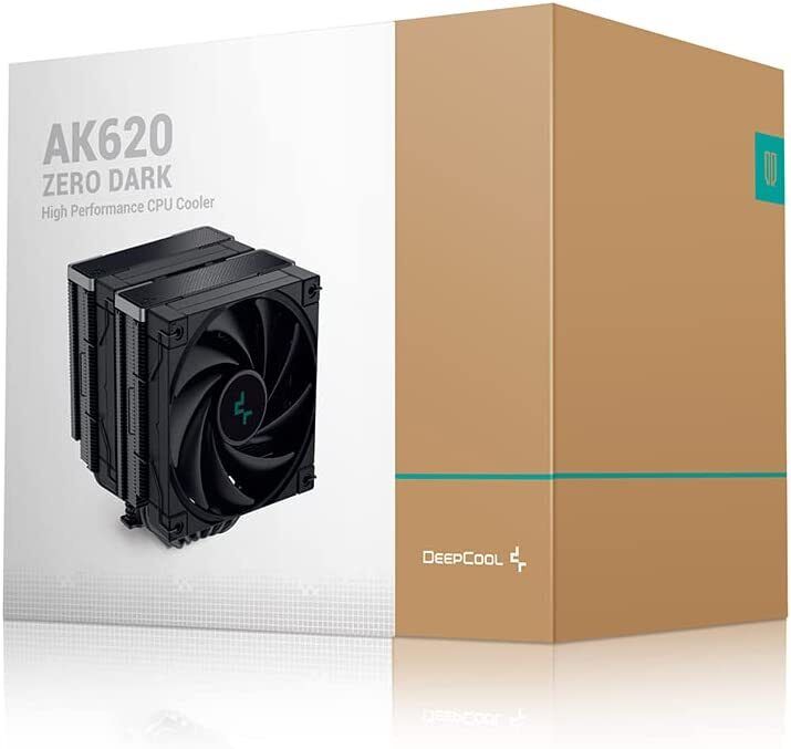 DeepCool AK620 ZERO DARK CPU Cooler, 2x120mm Fan, with LGA 1151 mounting kit