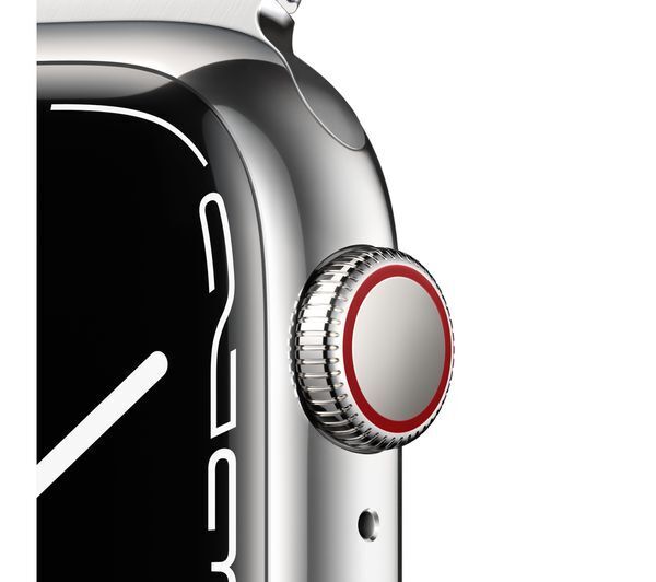 APPLE Watch Series 7 Cellular - Silver Stainless Steel with Silver Milanese Loop