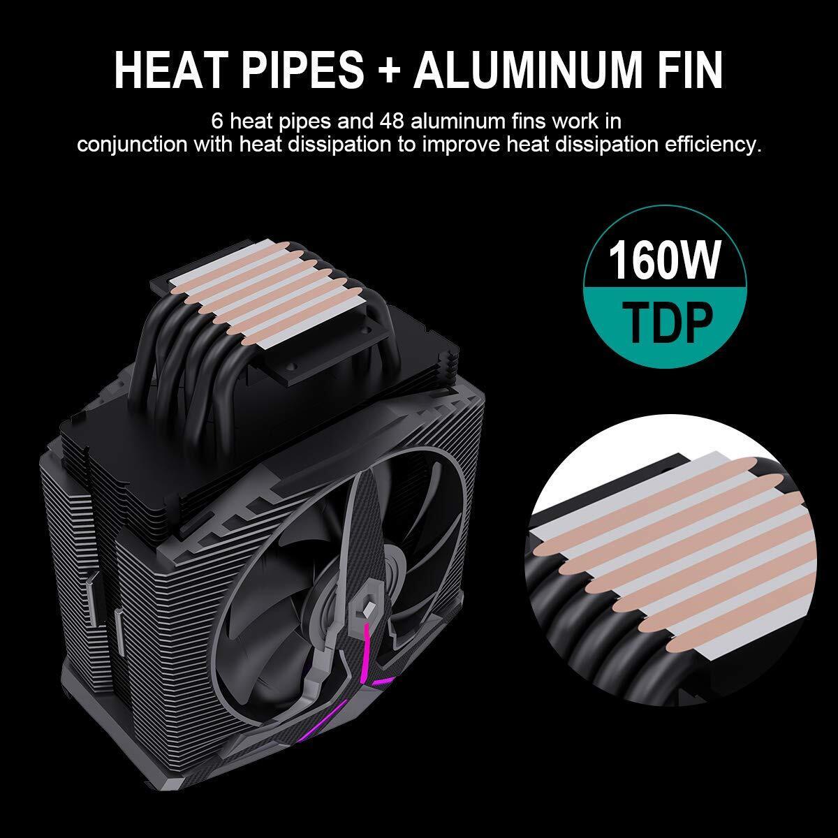 GOLDEN FIELD Wind Walker A-RGB CPU Cooler 4 HEATPIPES