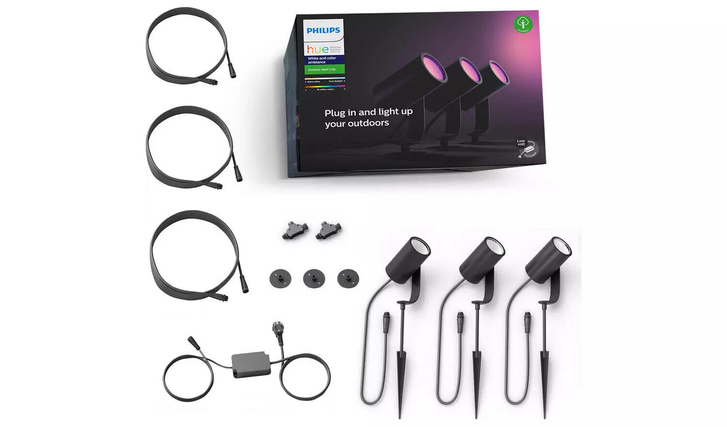 Philips Hue Lily Smart Outdoor Spotlight Base Kit