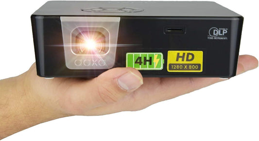 AAXA P6X 1000 Lumen Battery Projector, 4 Hour Battery, Portable Mini Projector