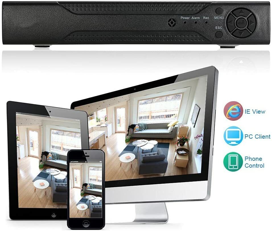 Splenssy 4CH 1080P Hybrid NVR AHD TVI CVI 5-in-1 Digital Video Recorder P2P Clou
