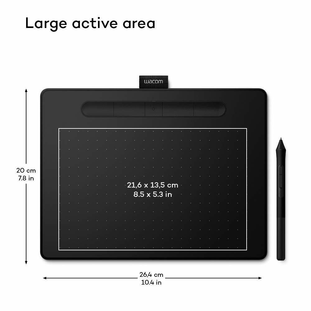 Wacom Intuos CTL-6100WL Medium Bluetooth Graphics Pen Tablet - Black