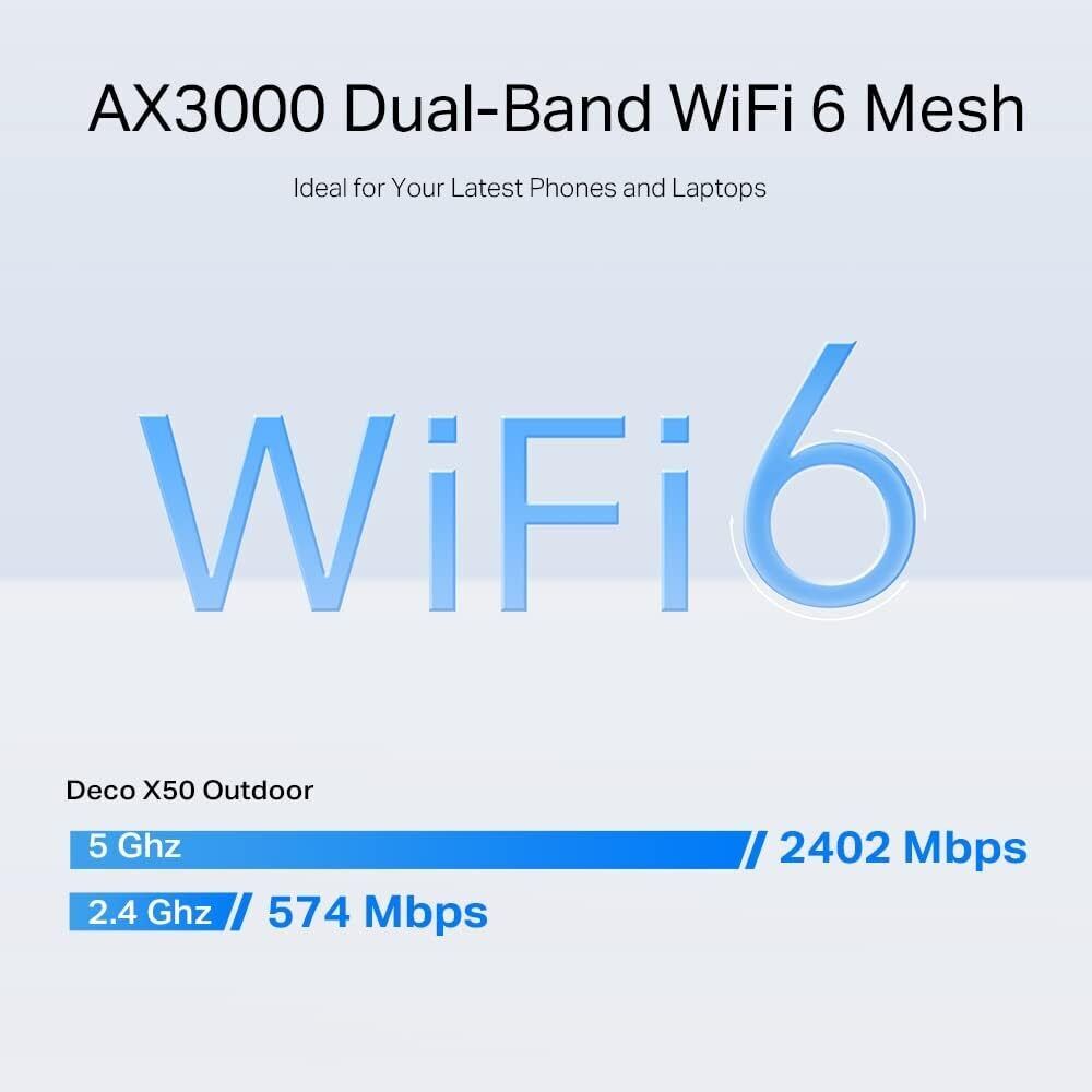 TP-LINK DECO X50 AX3000 Mesh Wi-Fi 6 Router - DECO X50-OUTDOOR
