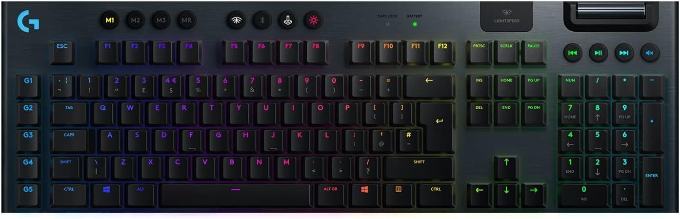 Logitech G915 Wireless RGB Tactical Gaming Keyboard - Black