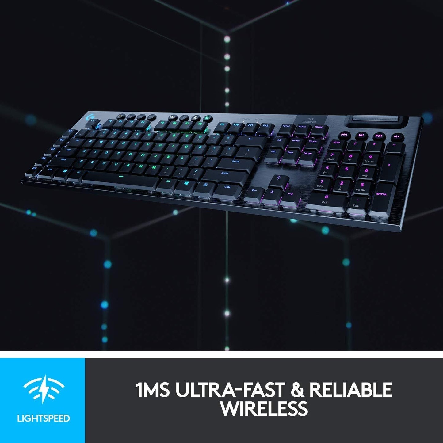 Logitech G915 Wireless RGB Tactical Gaming Keyboard - Black