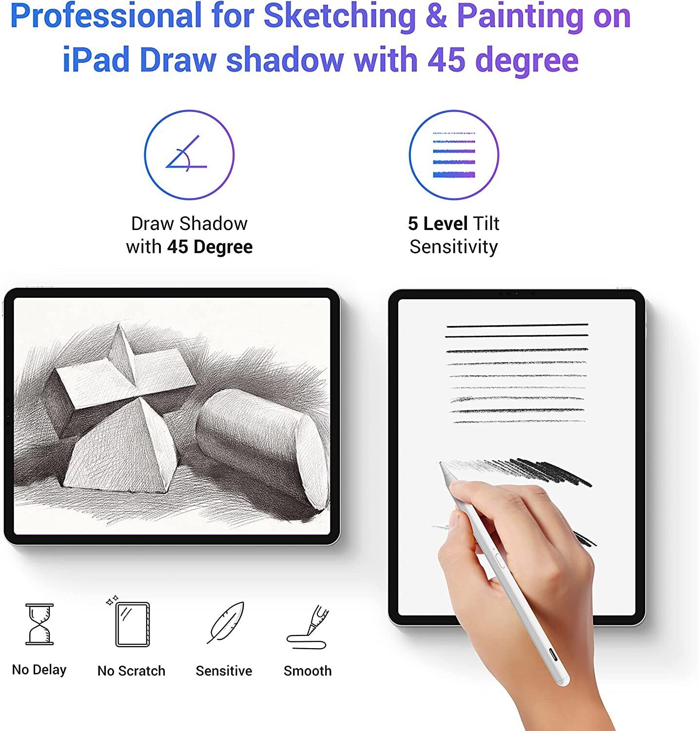 Stylus Pen for Apple iPad mini/air/pro (2018-2022)